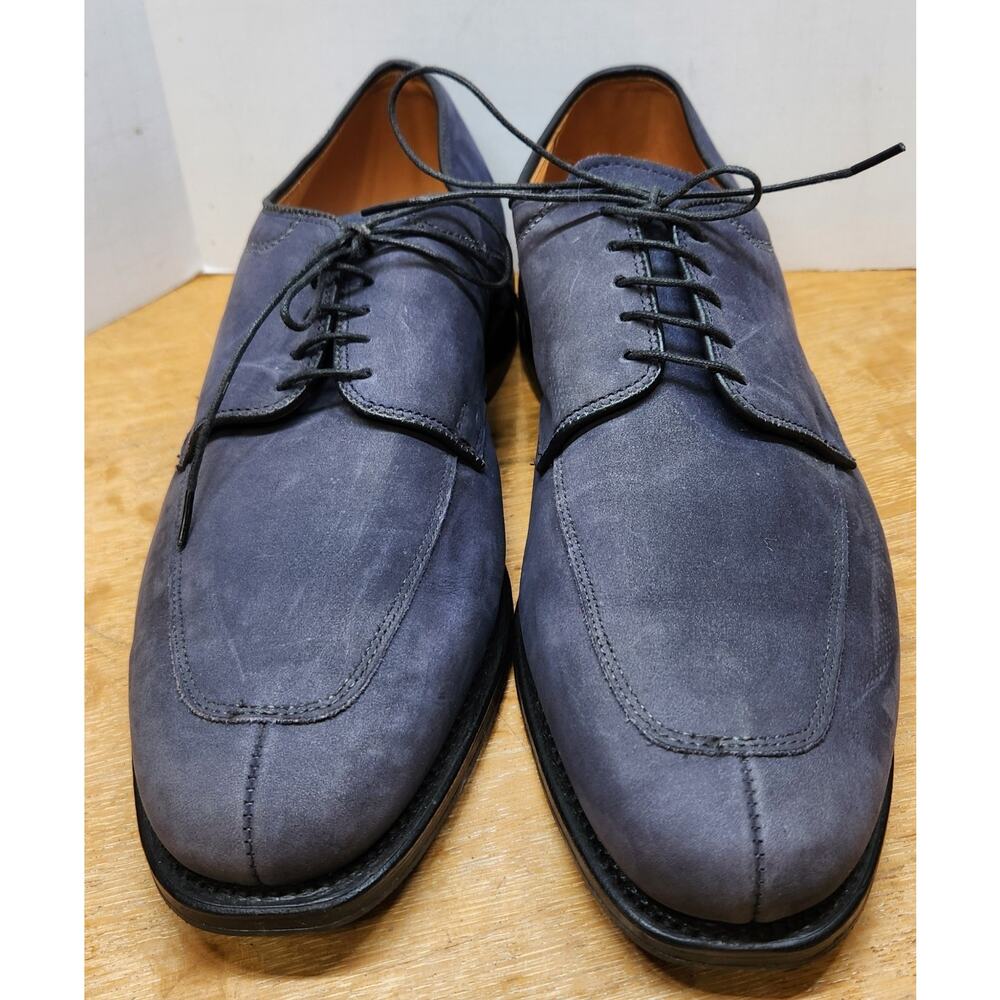 Allen Edmonds 3985 Denton Gray Suede Split Toe Oxfords Dress Shoes 10D